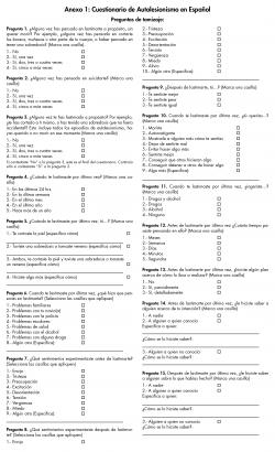 Cuestionario de Autolesionismo en Español