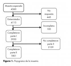 Flujograma de la muestra.